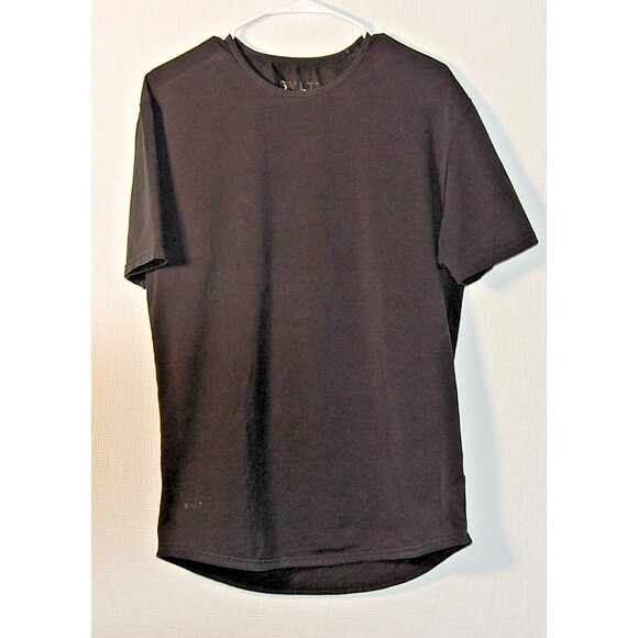 BYLT Premium Basics Lux Drop Cut Black Mens L Stretch Athleisure Active T-Shirt - Picture 1 of 5
